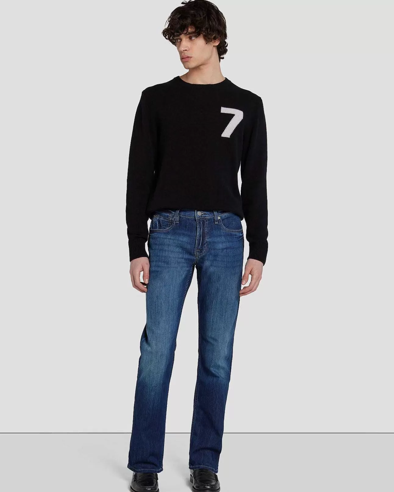 7 For All Mankind Airweft Straight Squiggle In Eisenholz Shop