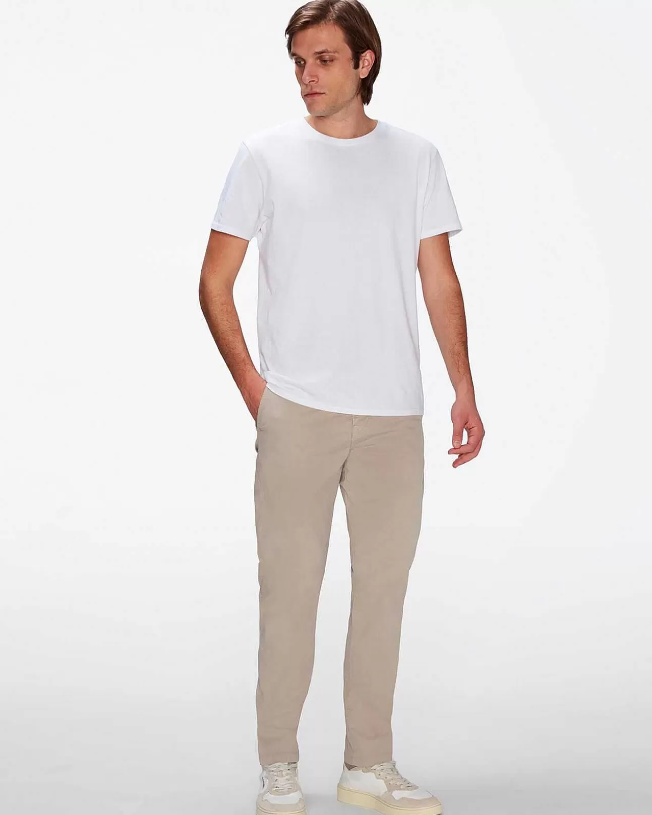 7 For All Mankind Airweft Twill Adrien Chino In Sesam Flash Sale