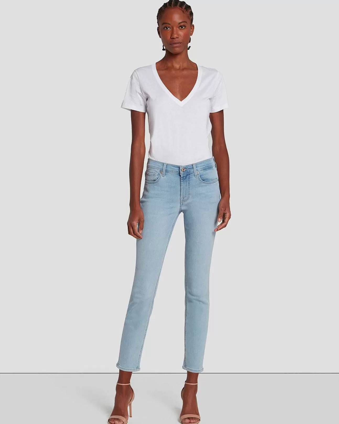 7 For All Mankind B(Air) Ankle Skinny In Fata Morgana Flash Sale