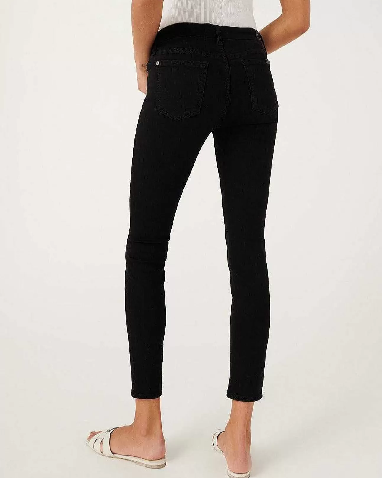 7 For All Mankind B(Air) Denim Ankle Skinny In Schwarz Bairblack Shop