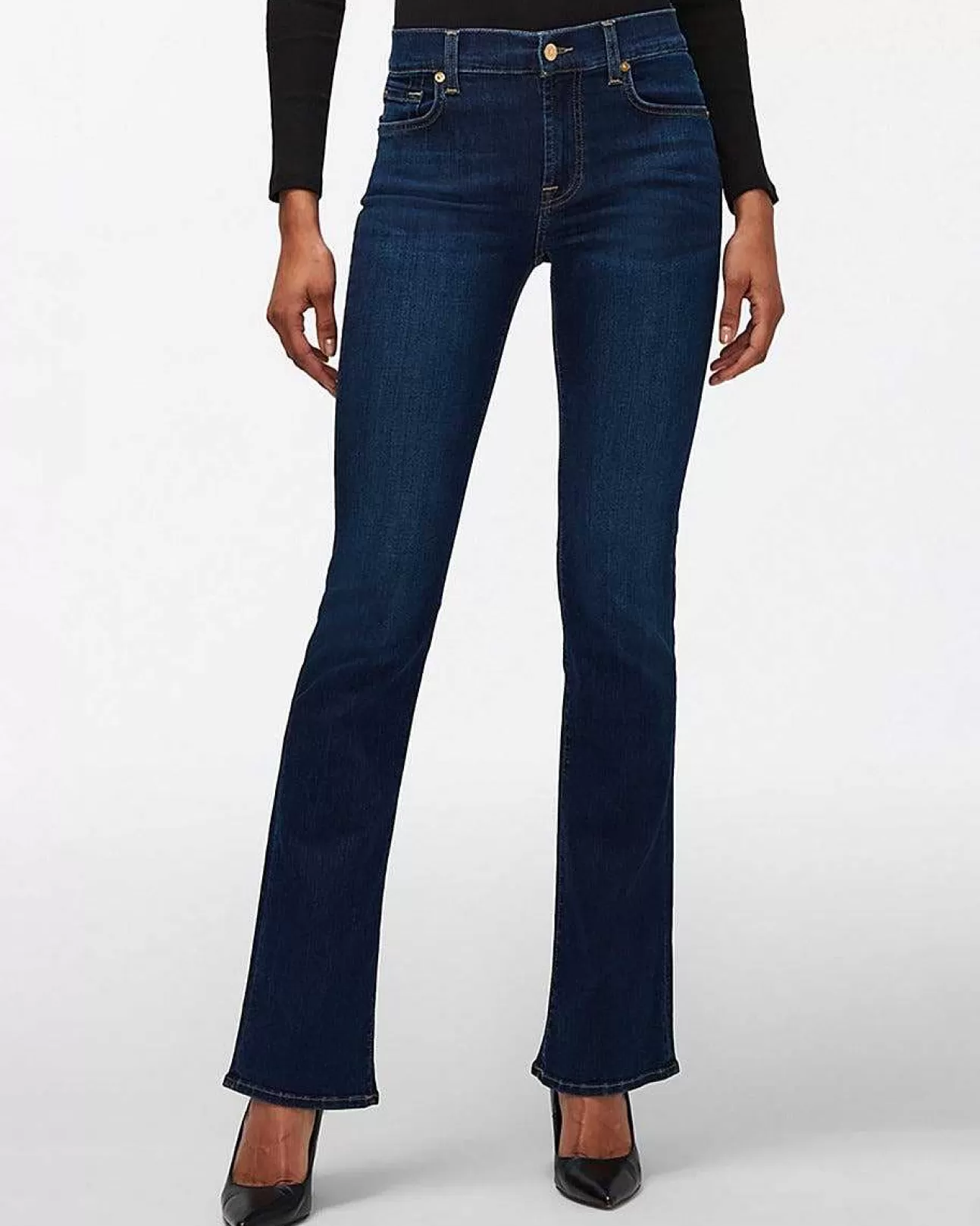 7 For All Mankind B(Air) Embellished Kimmie Bootcut In Gespultes Indigo Cheap