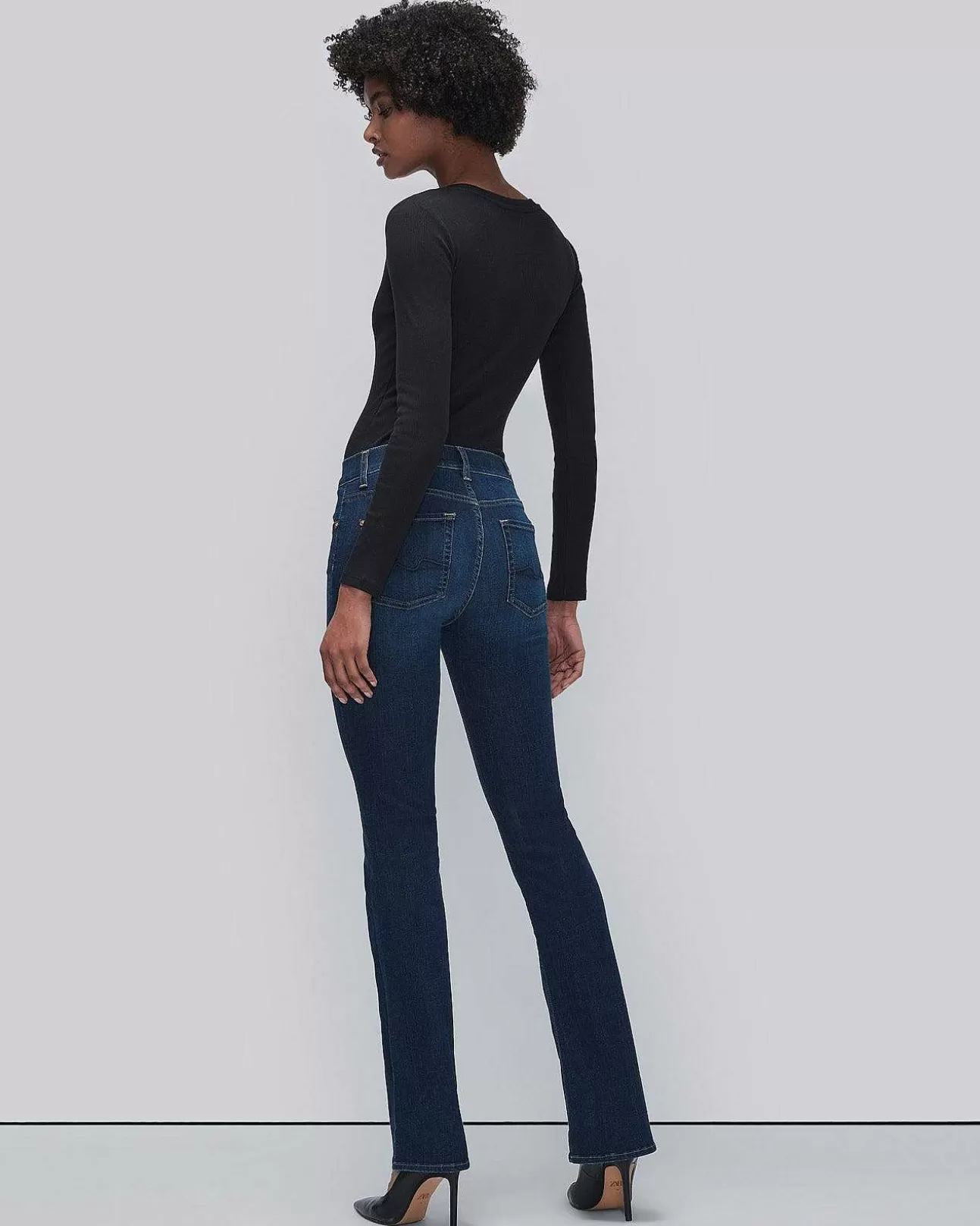 7 For All Mankind B(Air) Kimmie Bootcut In Gespultes Indigo Flash Sale