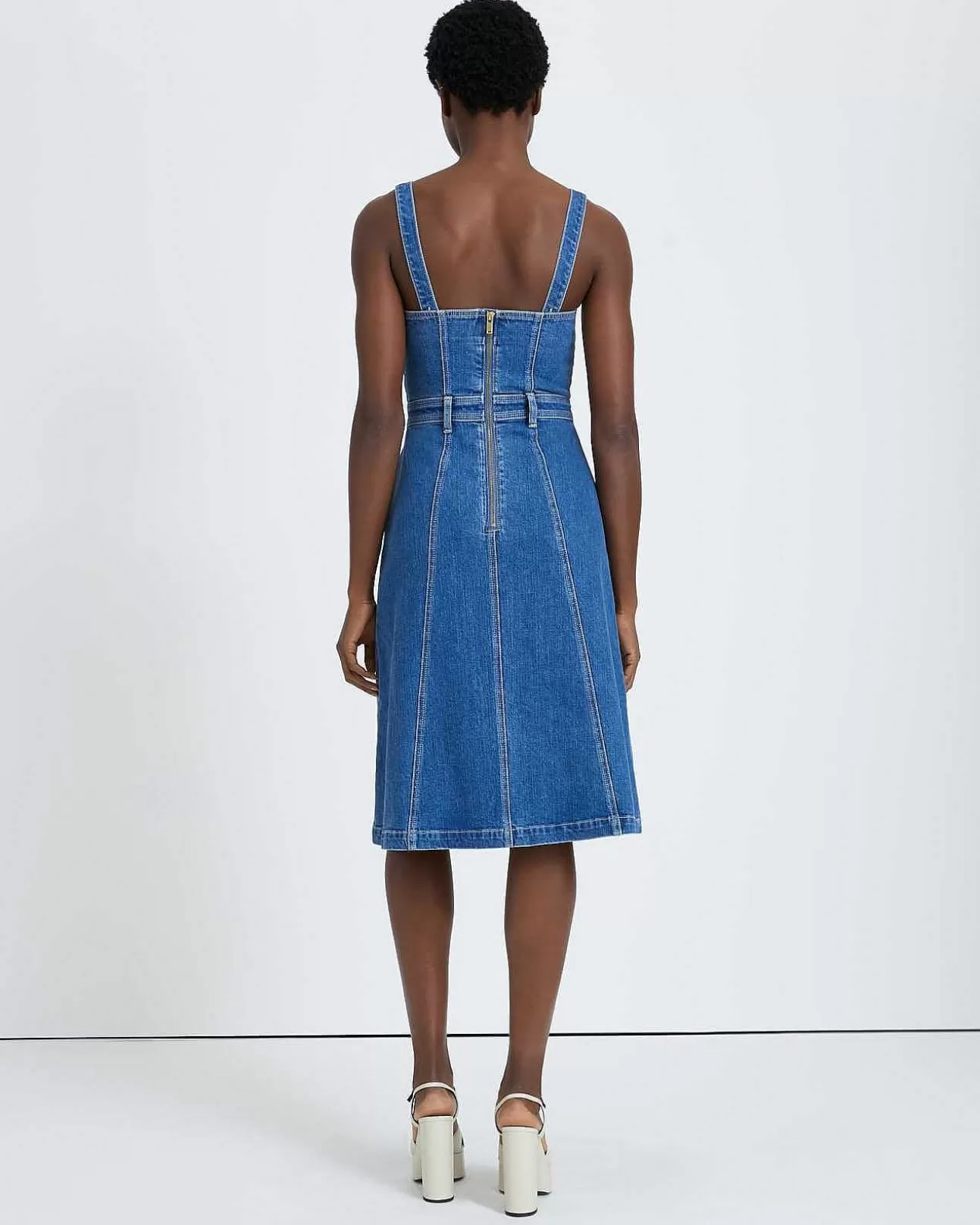 7 For All Mankind Beauty Denim Bustier-Kleid In Diana Outlet