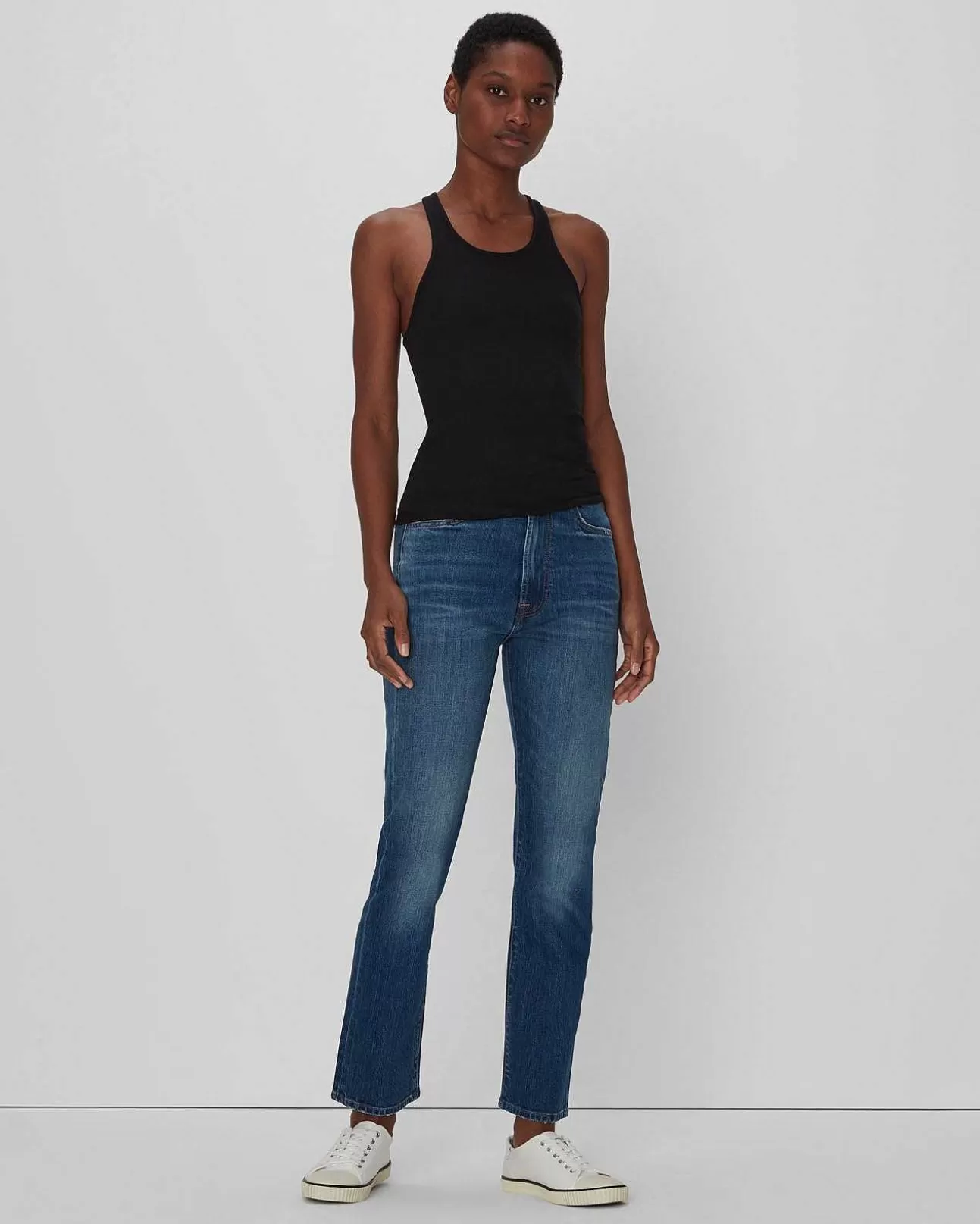 7 For All Mankind Beauty Denim Easy Slim Cropped In Pinyon Online