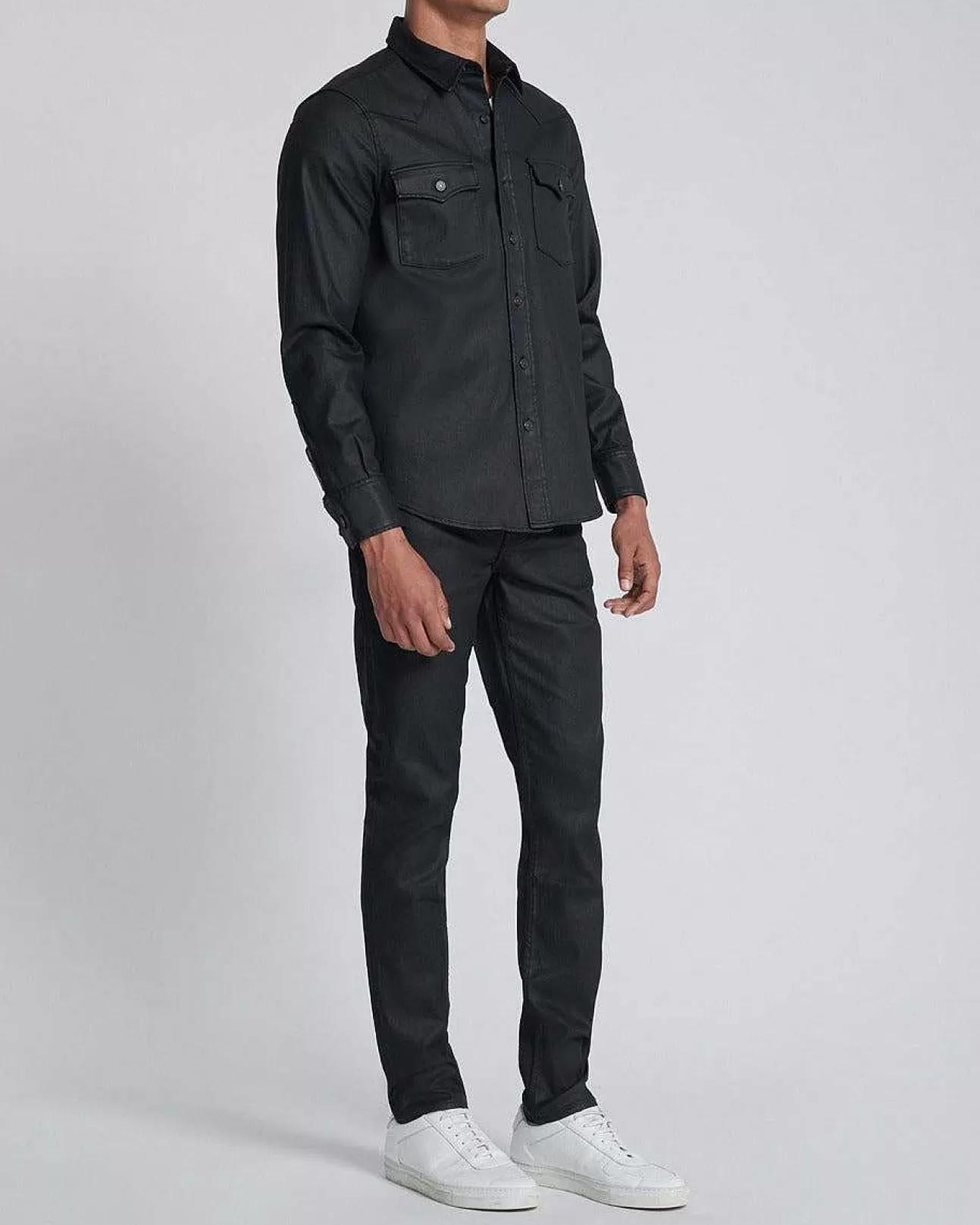 7 For All Mankind Beschichtetes Hemd In Schwarz Flash Sale