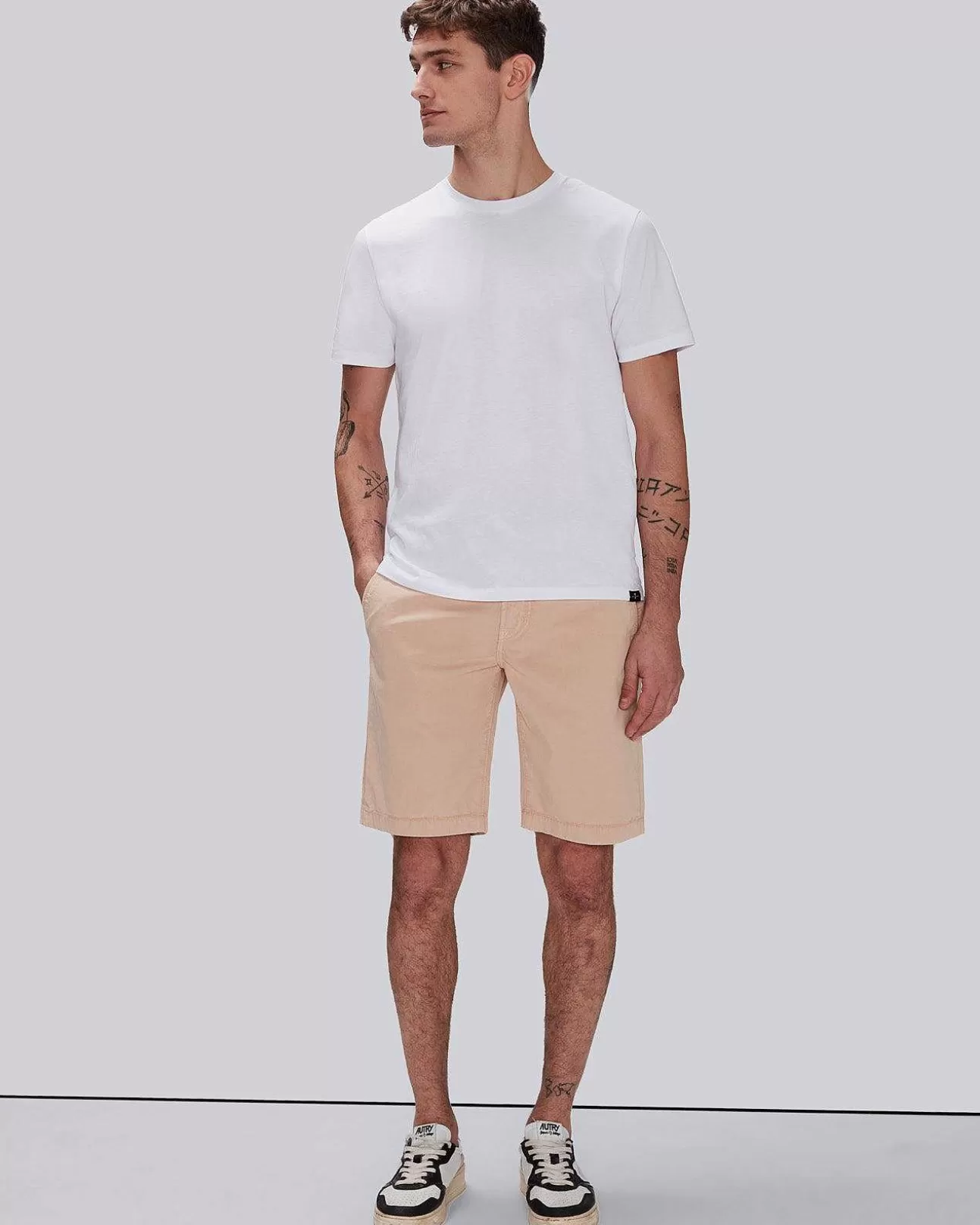 7 For All Mankind Chino-Shorts Aus Airweft-Twill Mandarine Store