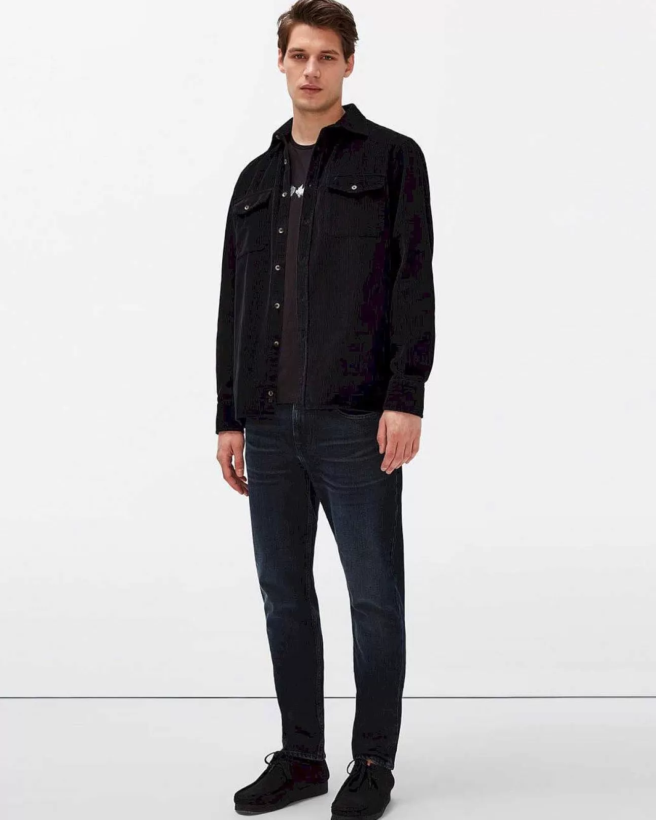 7 For All Mankind Cord-Overshirt In Schwarz Fashion