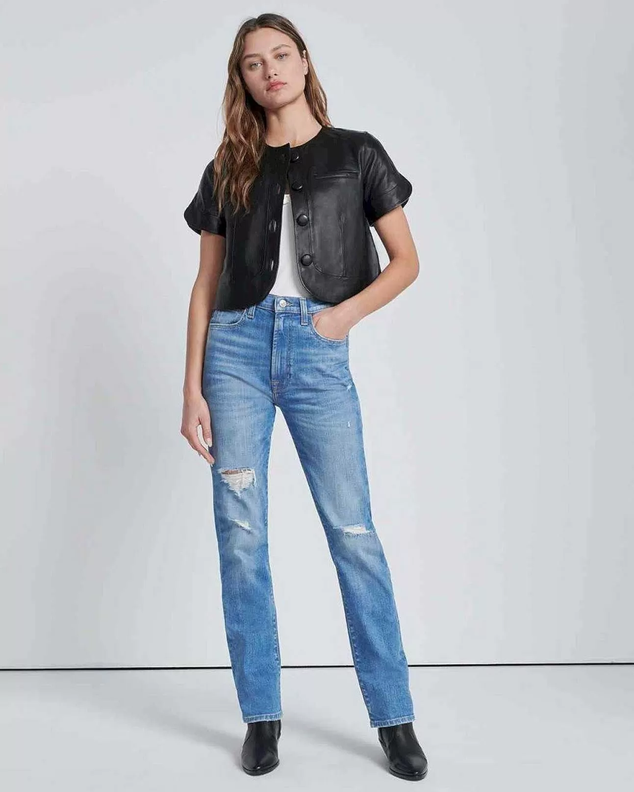 7 For All Mankind Einfaches Slim-In Traum Outlet