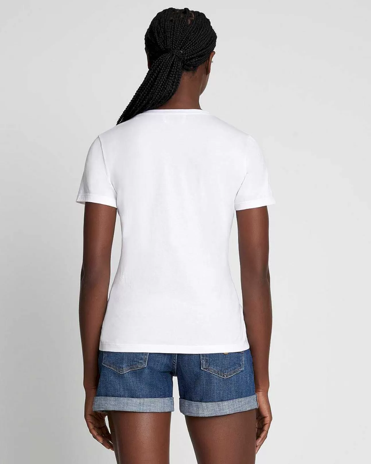 7 For All Mankind Einfaches T-Shirt Mit V-Ausschnitt Aus Pima-Baumwolle Optikweis Fashion