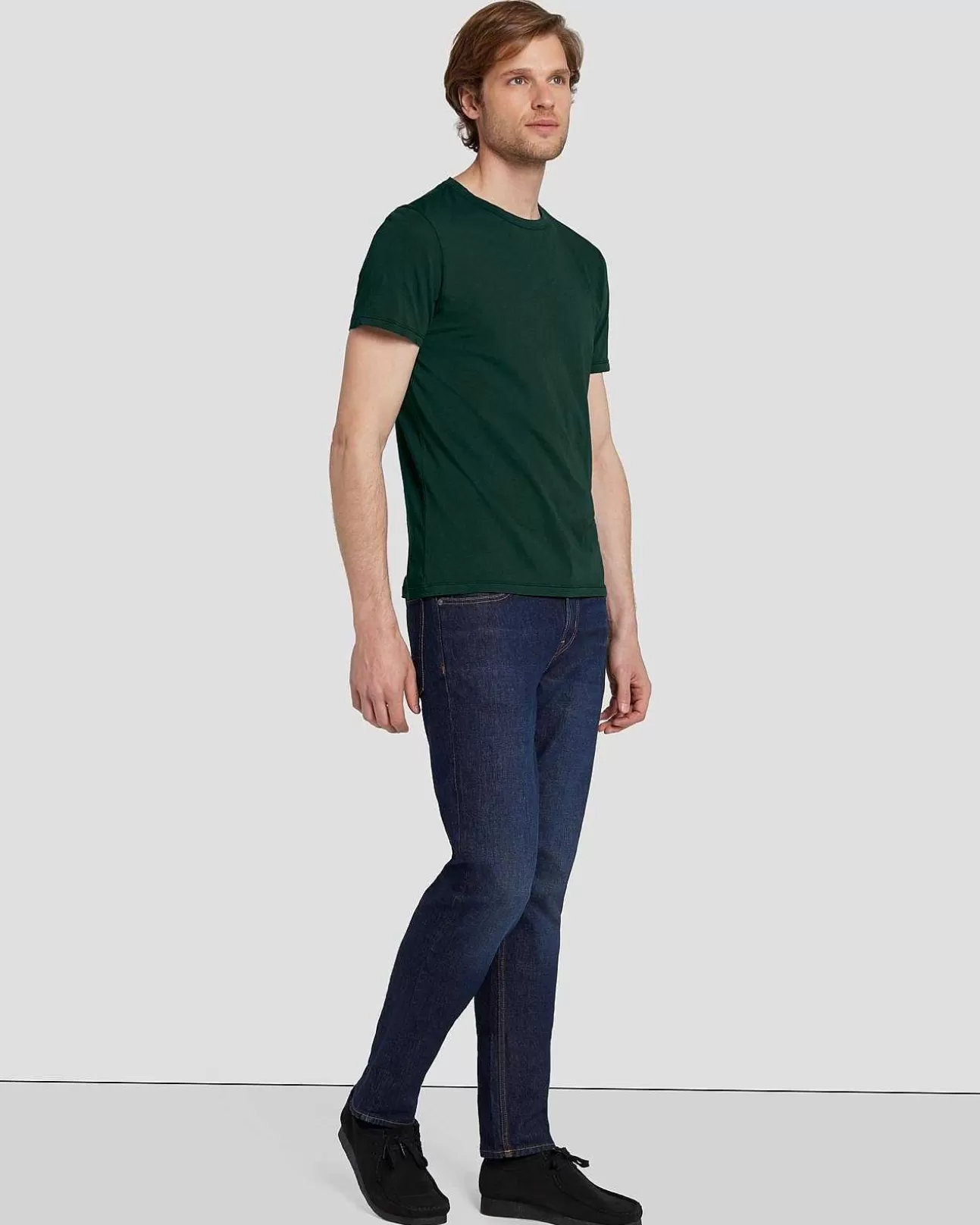 7 For All Mankind Federleichtes T-Shirt Jagergrun Best Sale