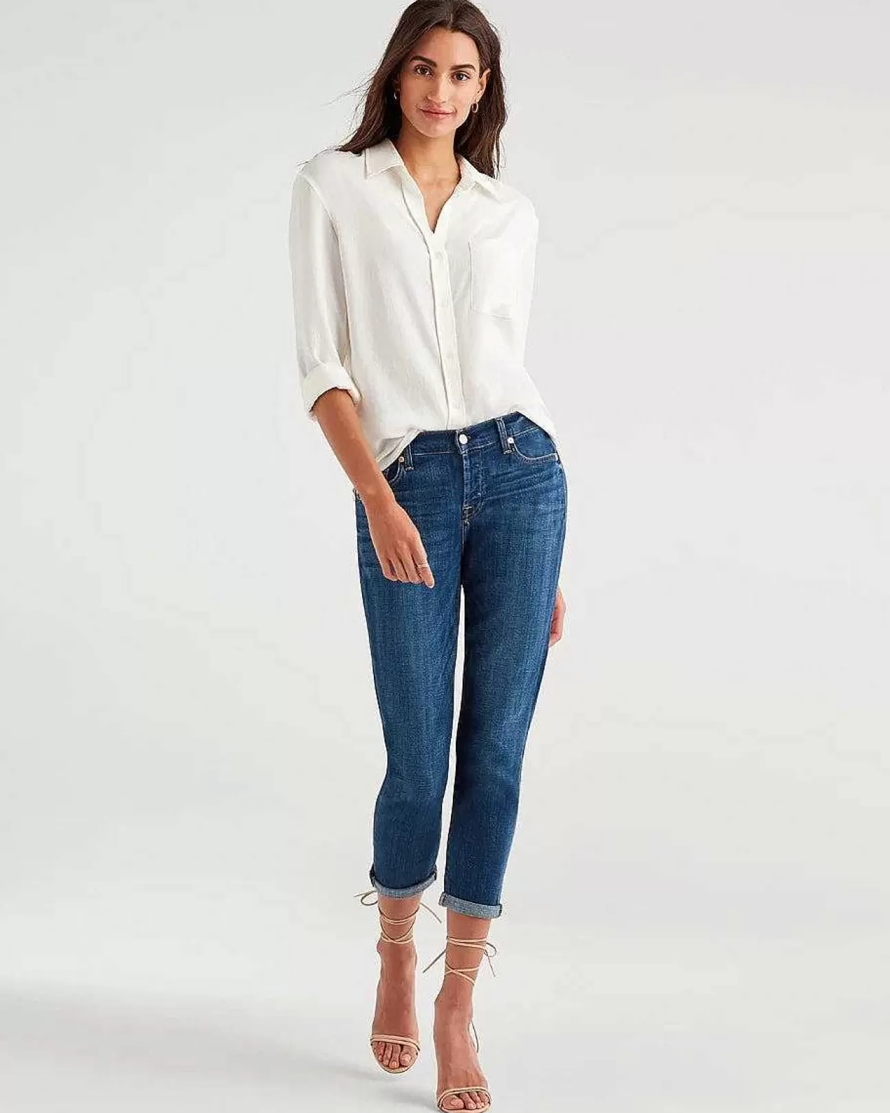 7 For All Mankind Josefina In Schminktisch Aus Gebrochenem Twill Clearance