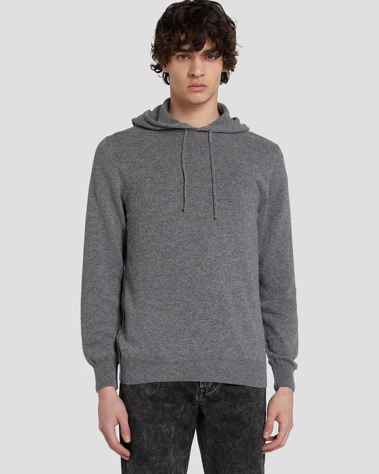 7 For All Mankind Kapuzenpullover Aus Kaschmir Heather Grey Shop