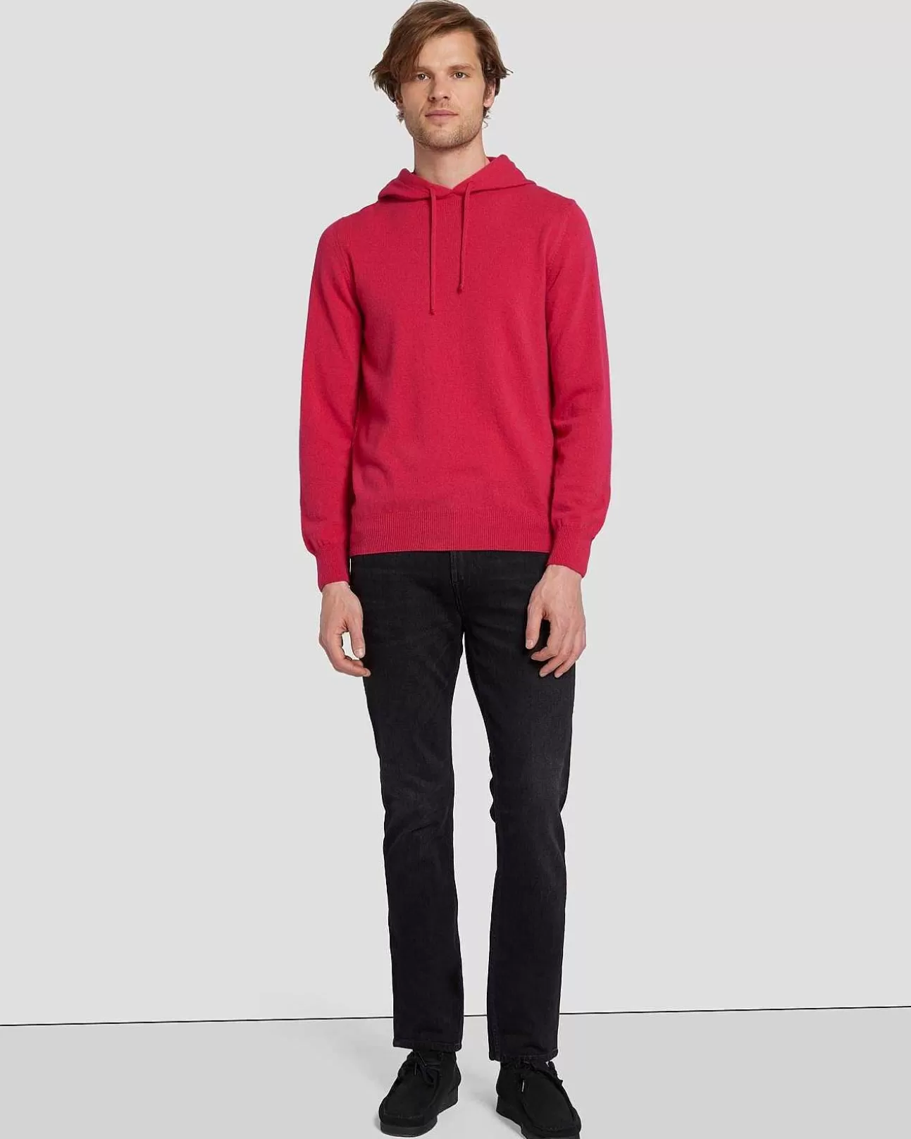 7 For All Mankind Kapuzenpullover Aus Kaschmir Himbeere Outlet