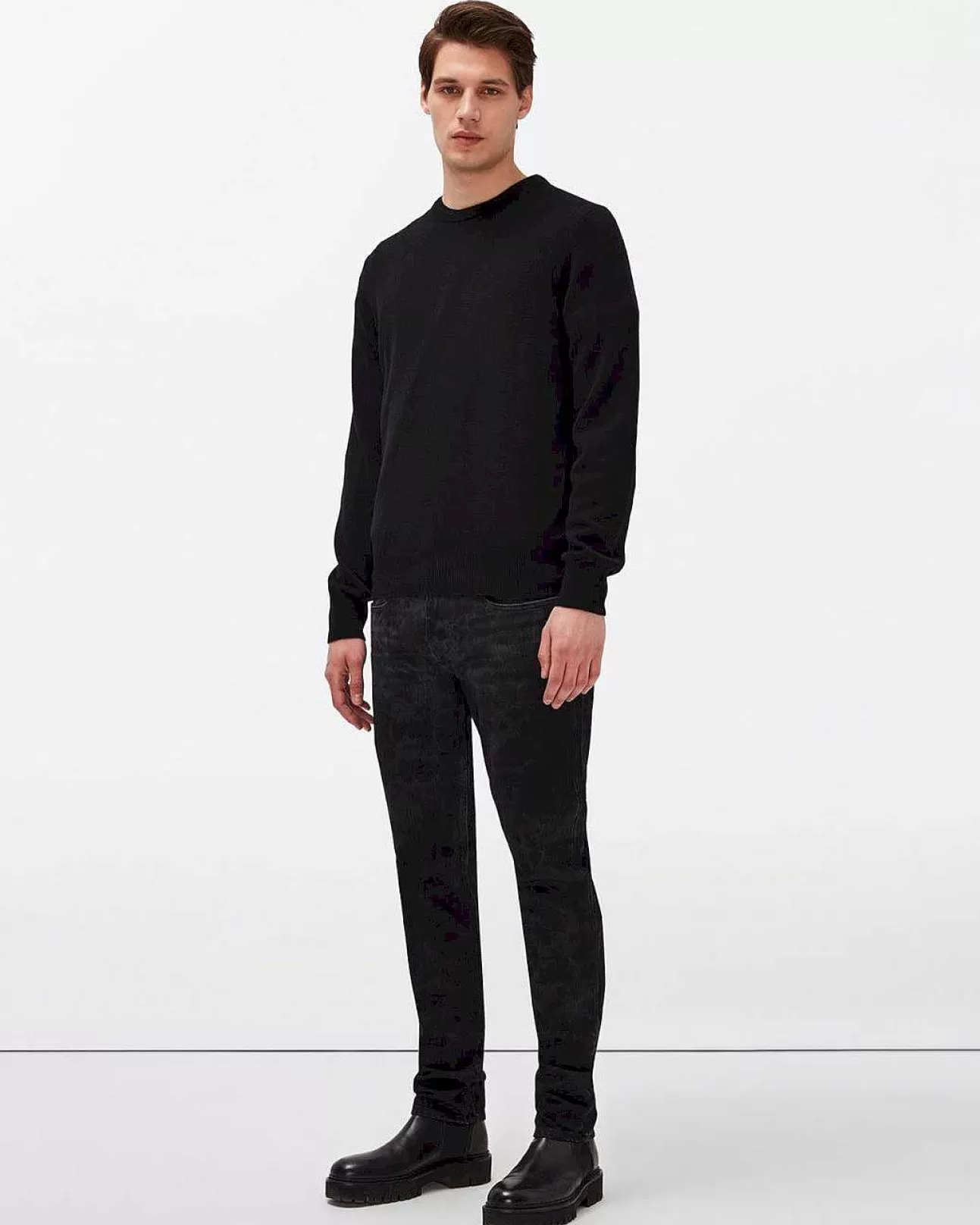 7 For All Mankind Kaschmirpullover Mit Rundhalsausschnitt Schwarz Cheap