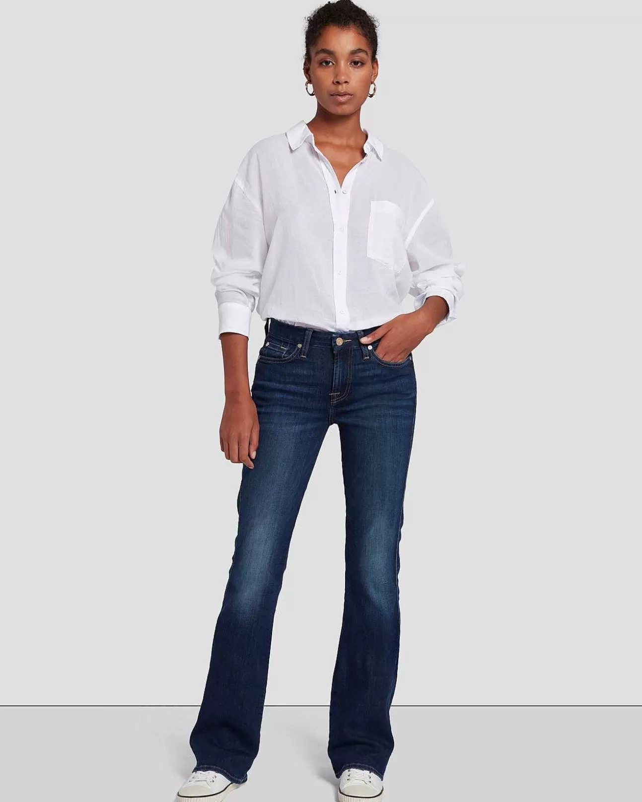 7 For All Mankind Kimmie Bootcut In Dian Hot