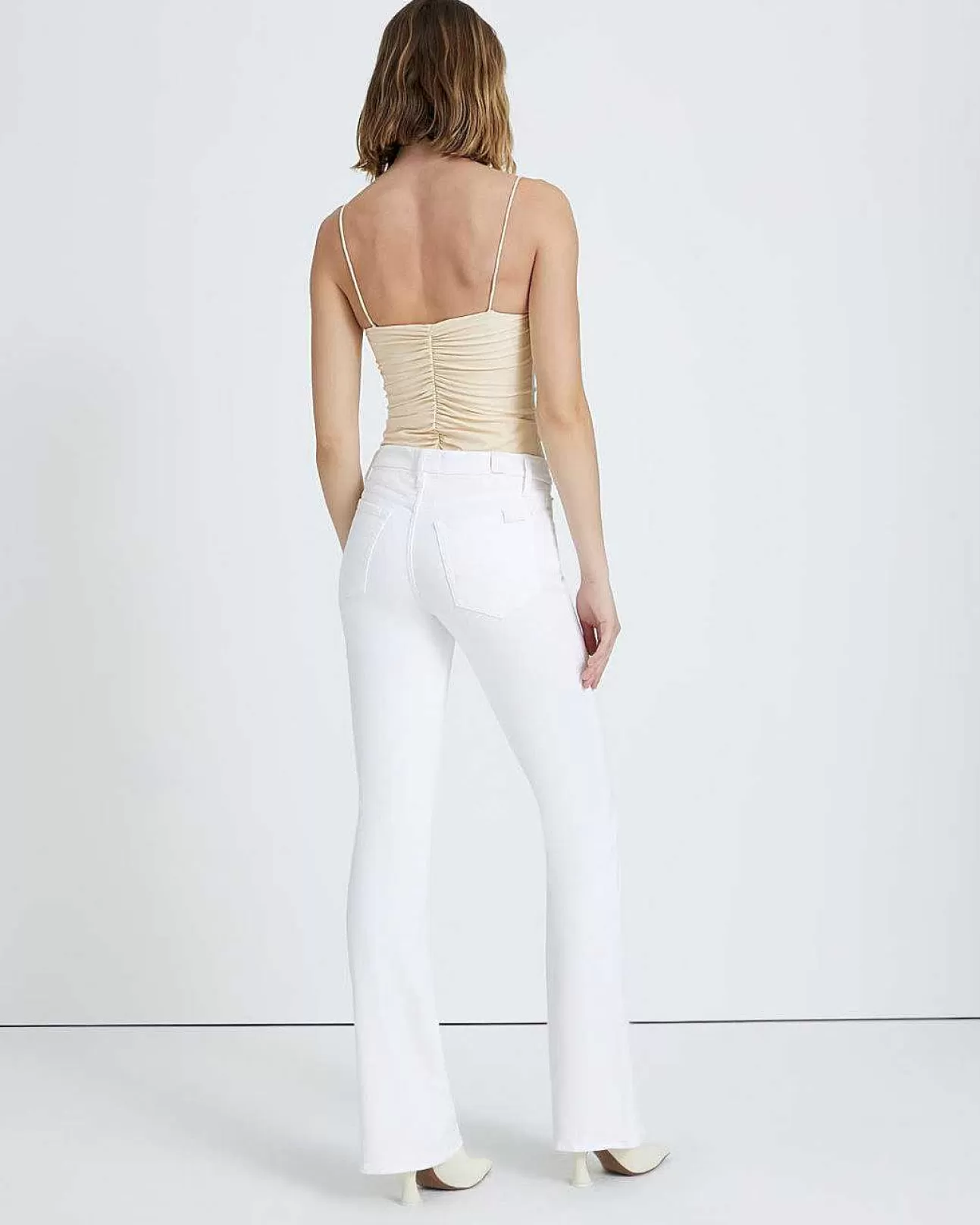 7 For All Mankind Kimmie Bootcut In Sauberes Weis Flash Sale