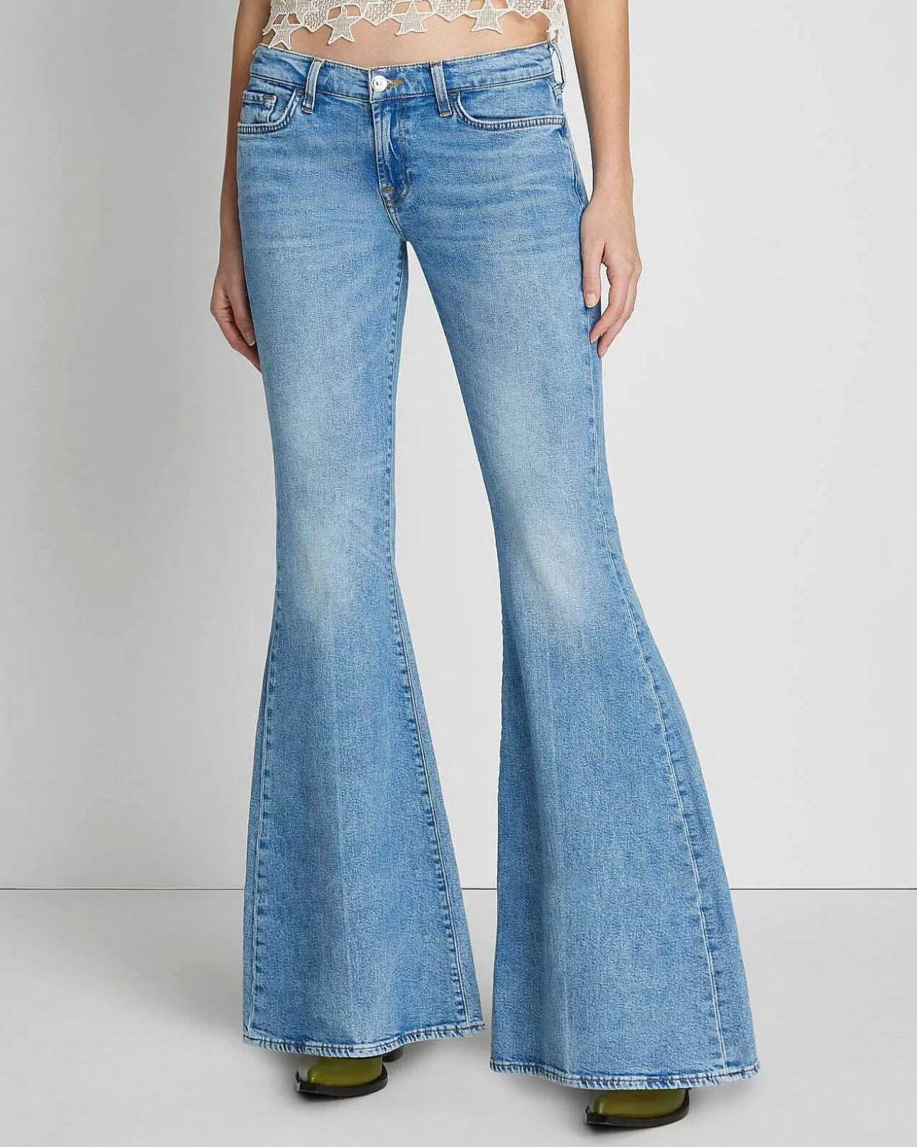 7 For All Mankind Low-Rise-Flare-In Kammerherr Cheap