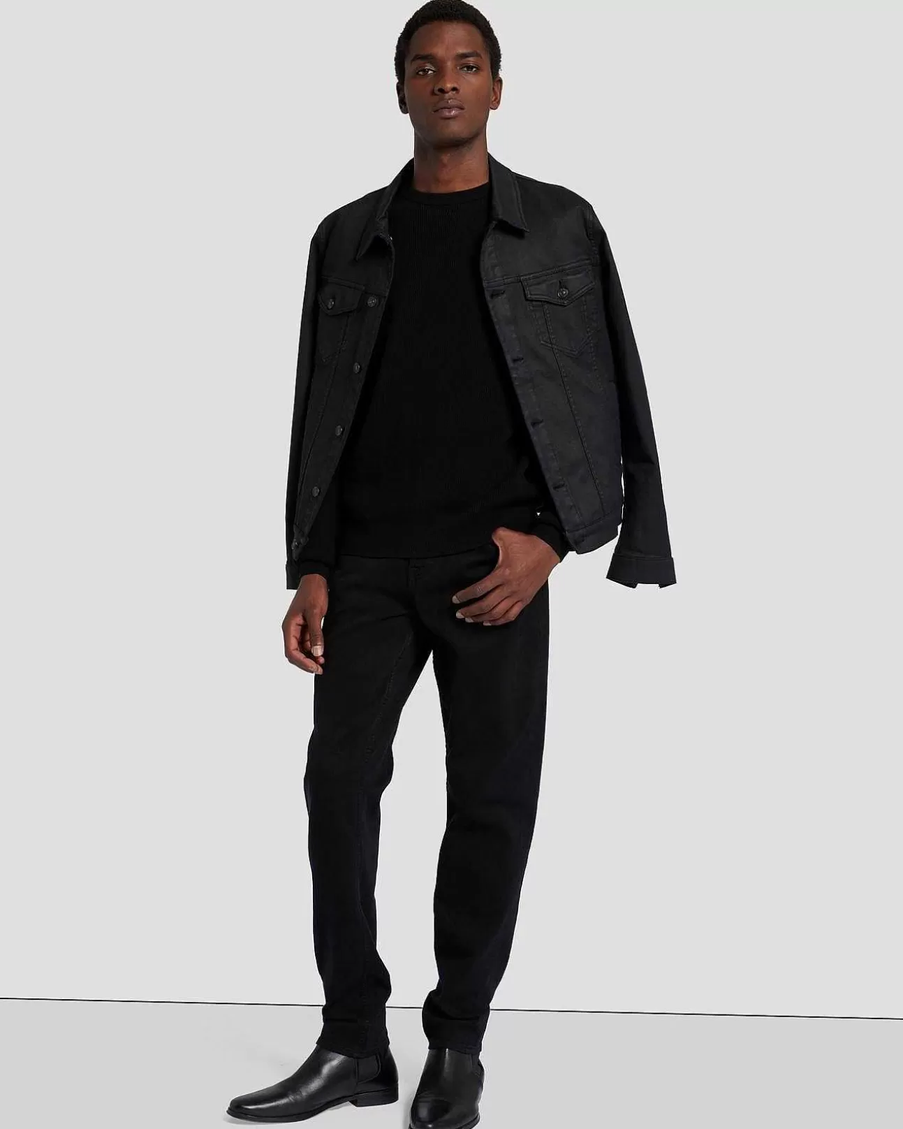 7 For All Mankind Luxe Performance Plus Pullover In Schwarz Best Sale