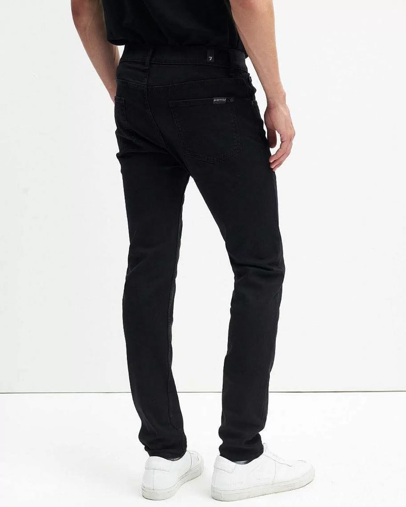 7 For All Mankind Luxe Performance Plus Slimmy Tapered In Schwarz Outlet