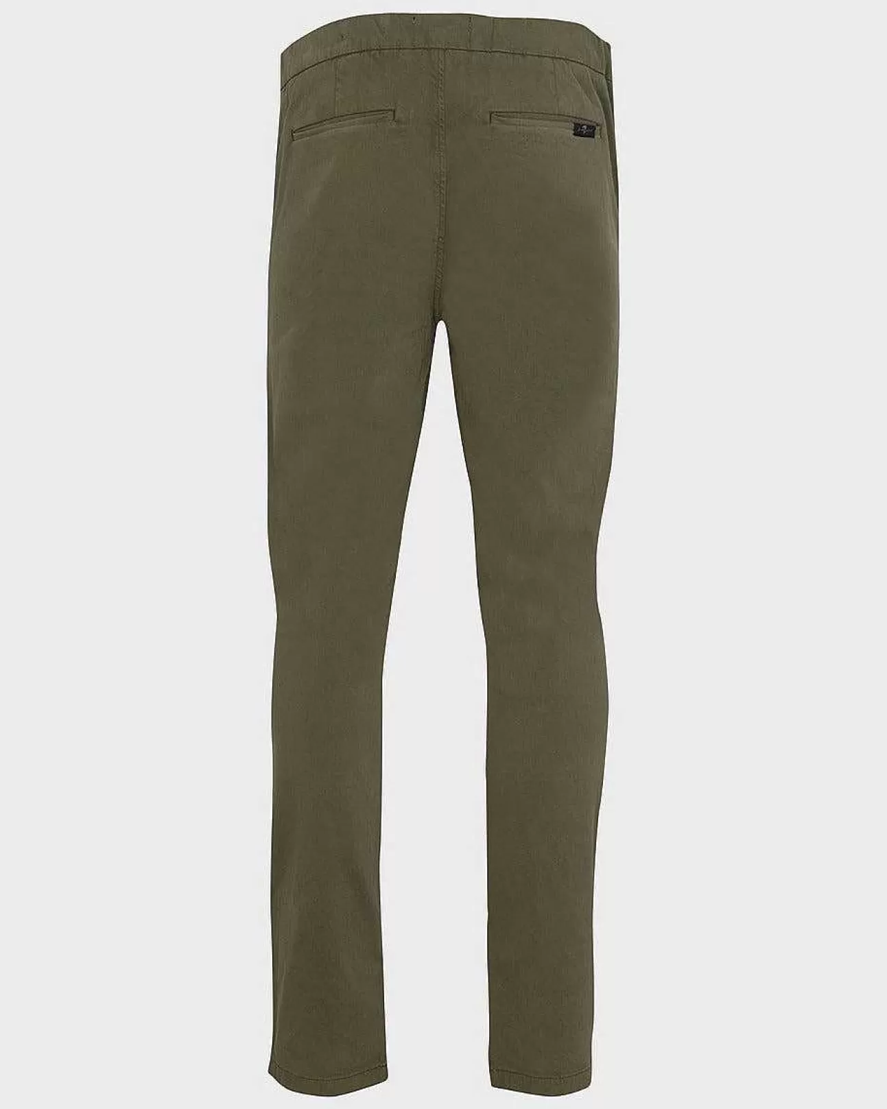 7 For All Mankind Luxe Performance Slimmy Tapered Chino In Satin-Oliv New