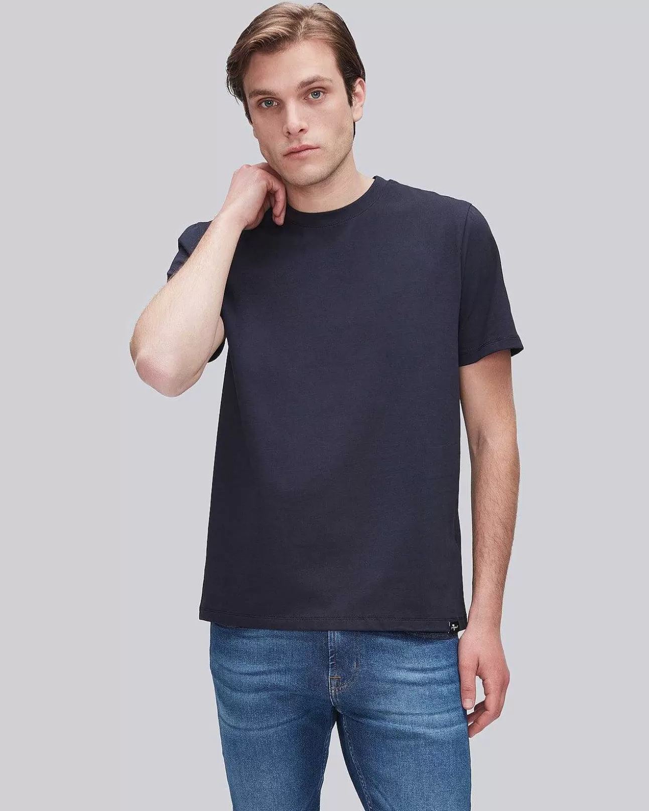 7 For All Mankind Luxurioses Performance-T-Shirt Blau Online