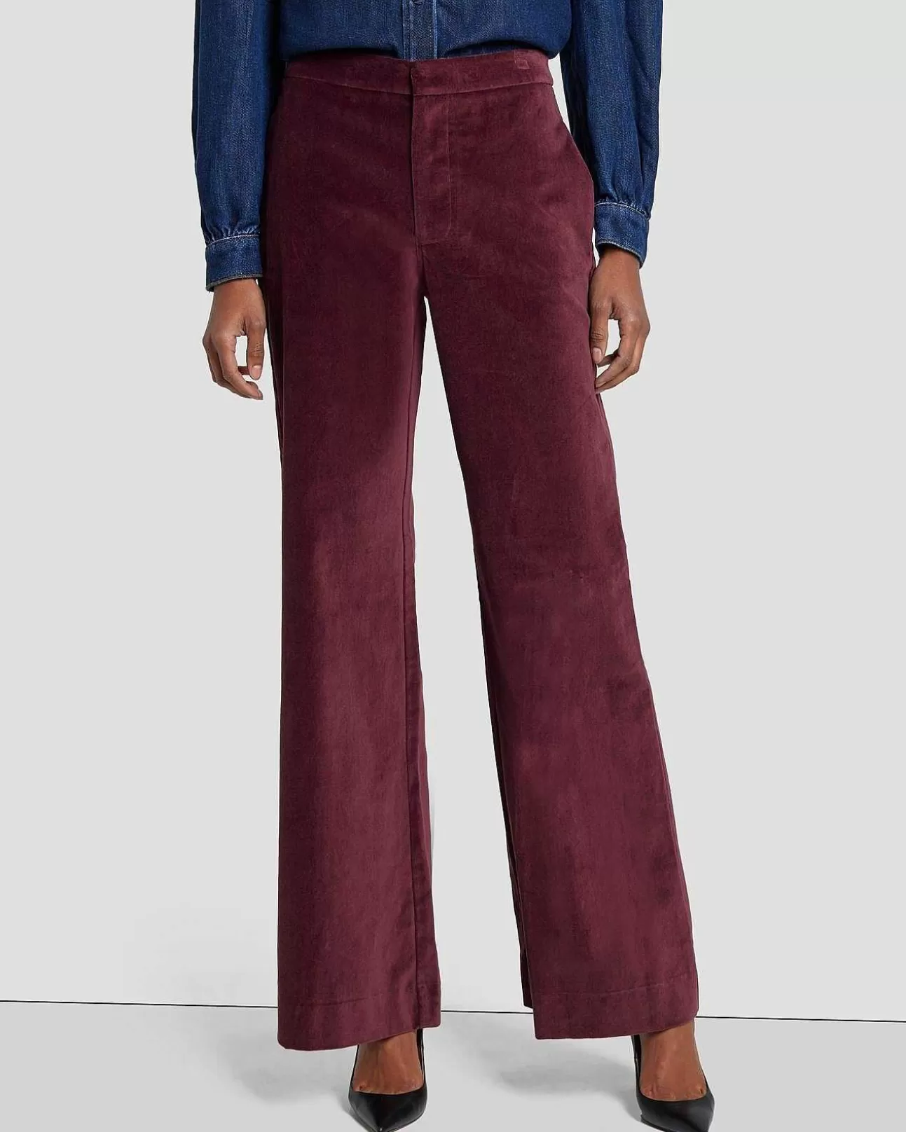 7 For All Mankind Moderne Dojo-Samthose In Weinprobe Shop