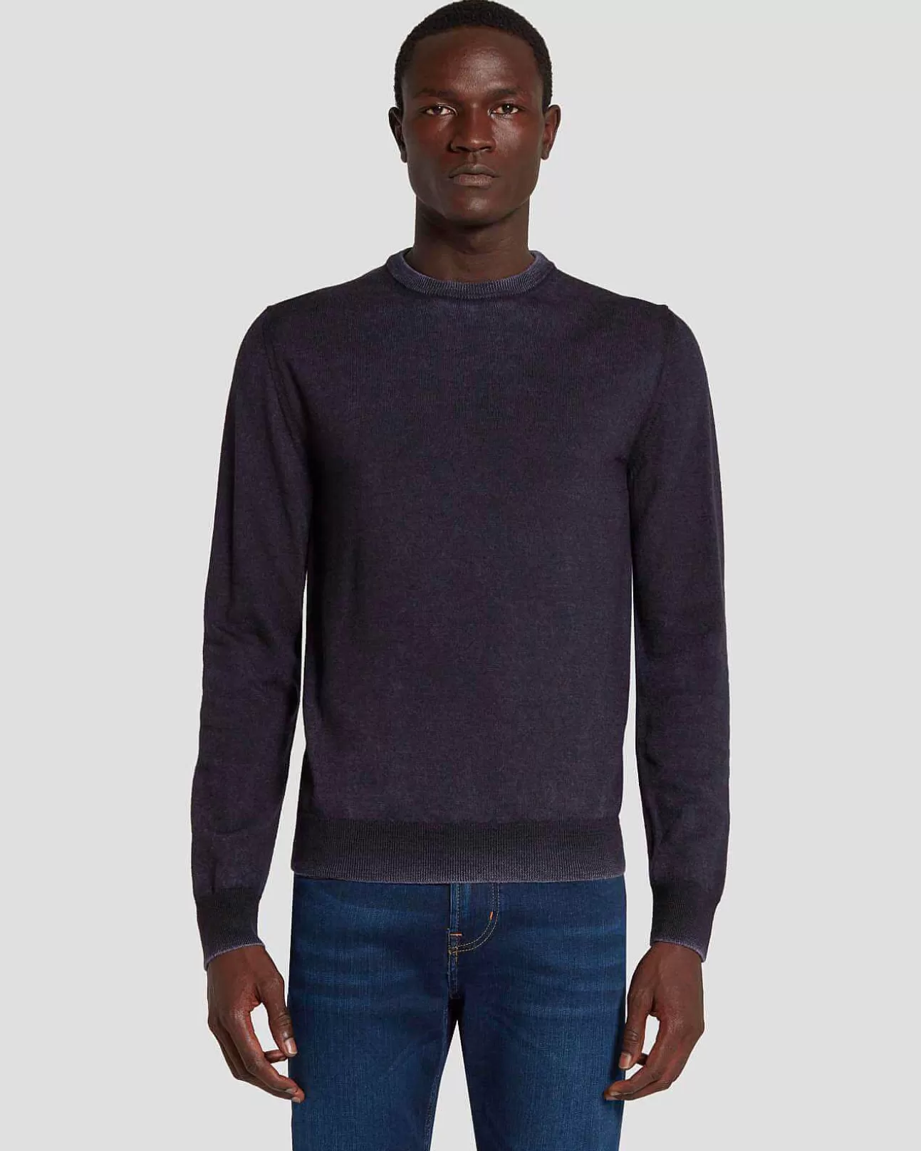 7 For All Mankind Pullover Aus Merinowolle Marine Best