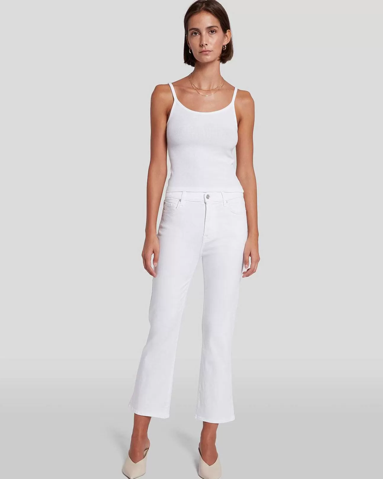 7 For All Mankind Slim Illusion High Waist Slim Kick-In Luxurioses Weis Discount