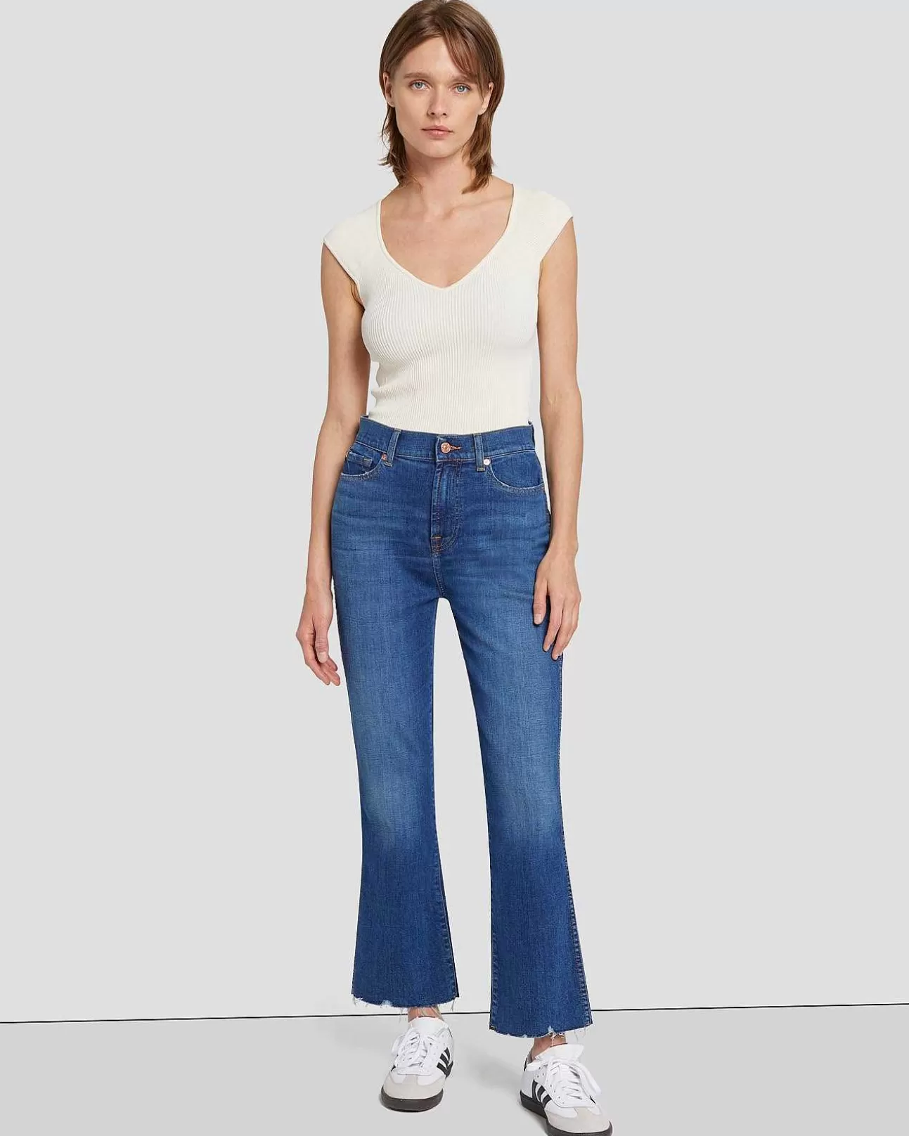 7 For All Mankind Slim Illusion High Waist Slim Kick-In Highline Cheap