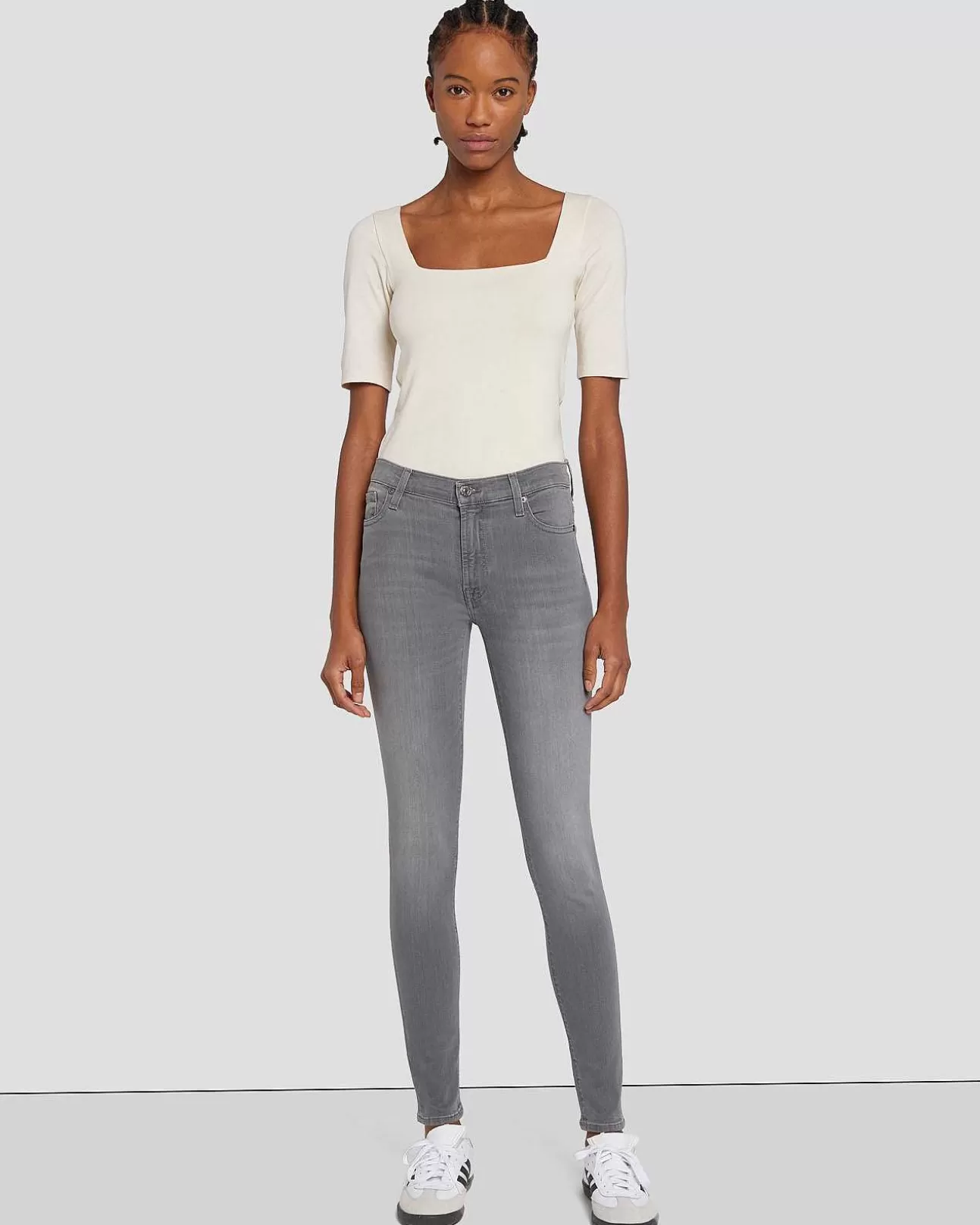 7 For All Mankind Slim Illusion Skinny Luxe High Waist In Wonne Store