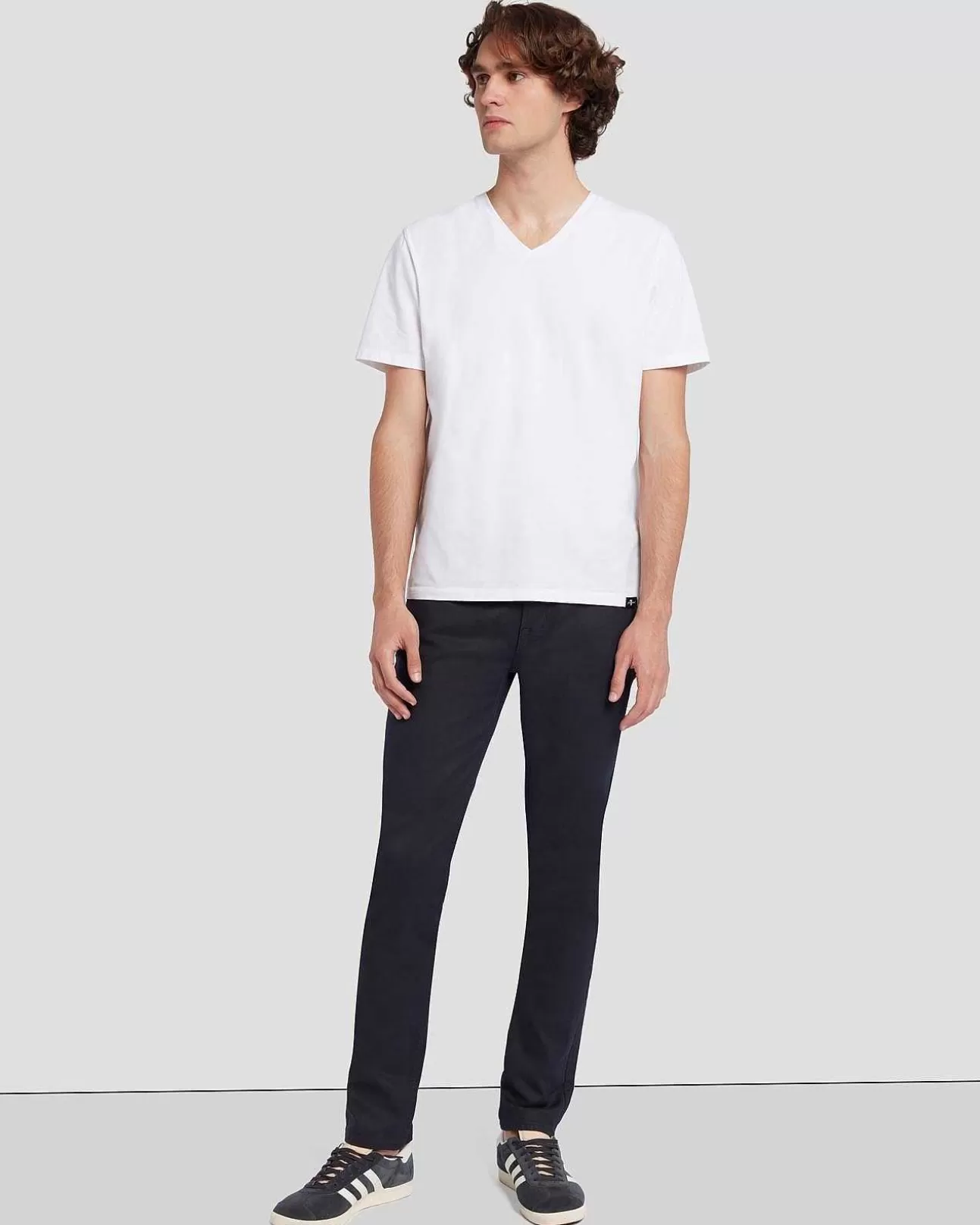 7 For All Mankind Slimmy Tapered In Coated Marine Shop