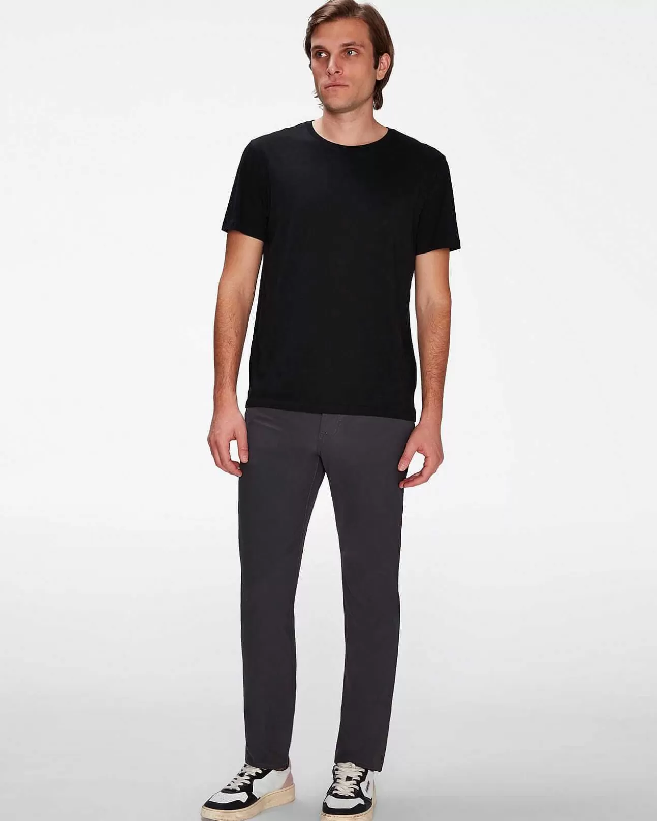 7 For All Mankind Tech Series Slimmy Tapered In Gunmetal Fashion