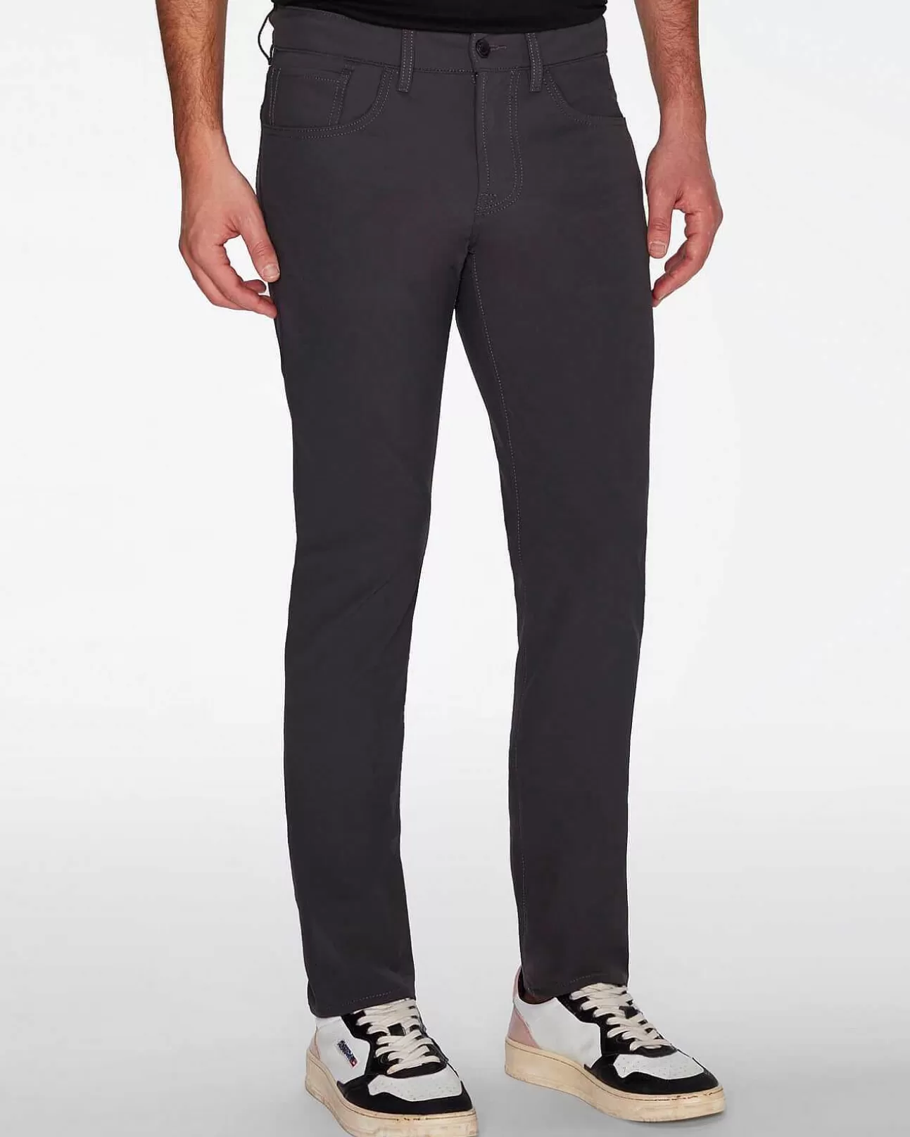 7 For All Mankind Tech Series Slimmy Tapered In Gunmetal Fashion