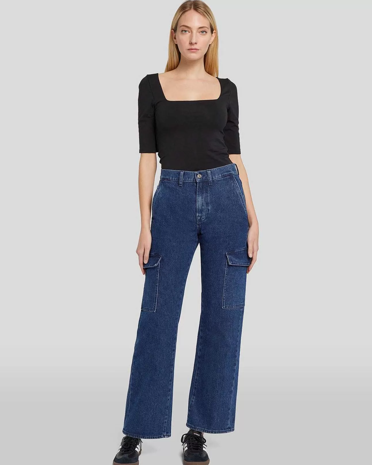 7 For All Mankind Tess Cargo Jeans In Undercover Online