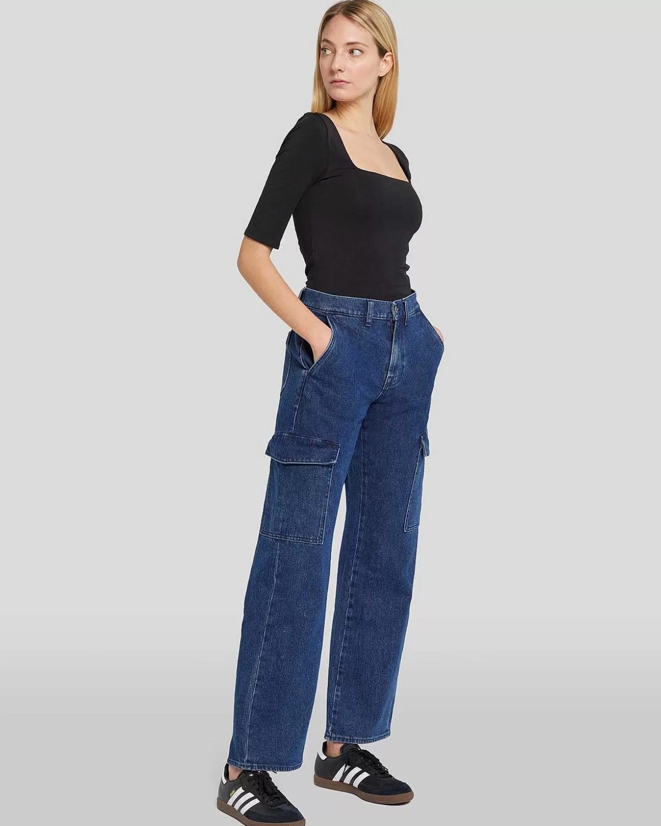 7 For All Mankind Tess Cargo Jeans In Undercover Online