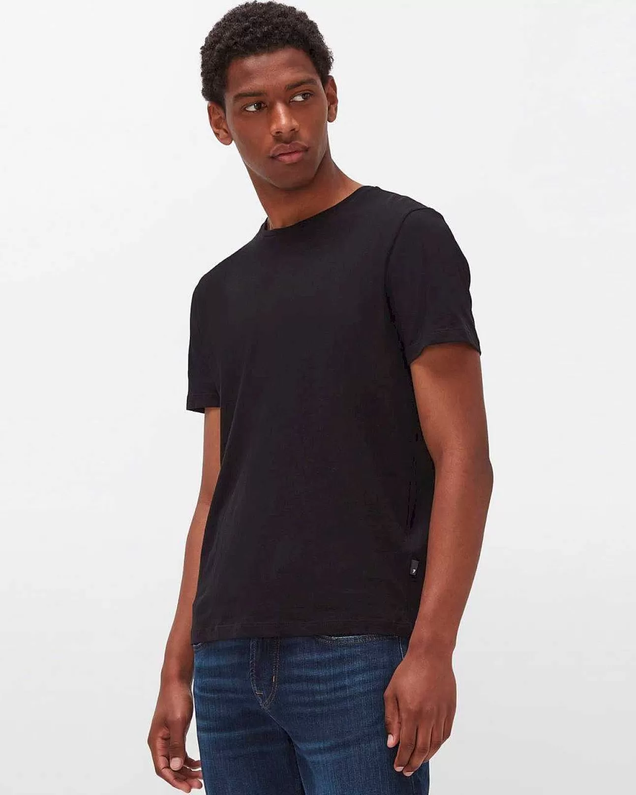 7 For All Mankind T-Shirt Aus Kaschmirmischung Schwarz Hot