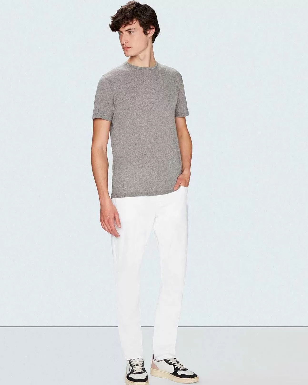 7 For All Mankind T-Shirt Aus Kaschmirmischung Graue Melange Clearance