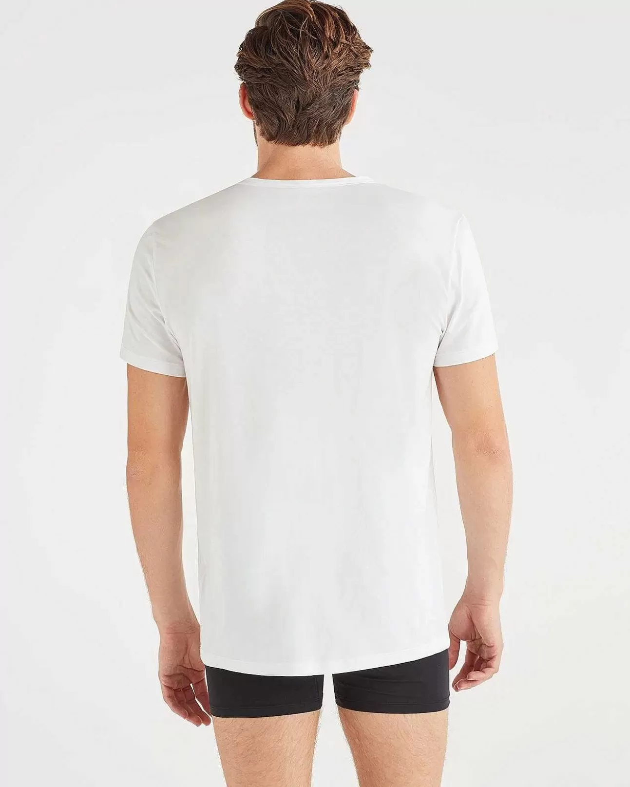 7 For All Mankind T-Shirt Mit V-Ausschnitt Im 2Er-Pack Weis Flash Sale