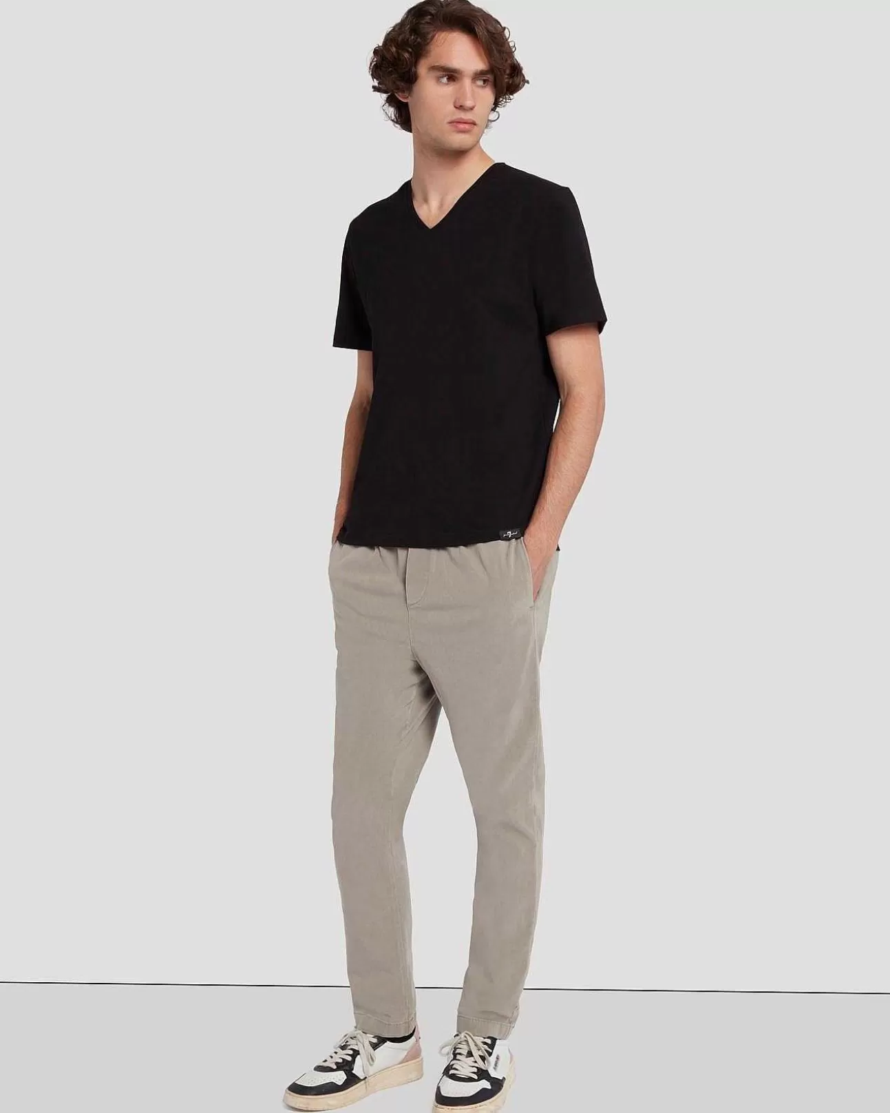 7 For All Mankind Warme Jogginghose Aus Twill Hellgrau Store